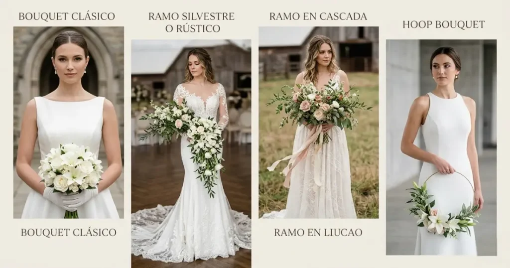 Bouquet de novia clásico redondo hecho a mano con flores de tela de satén y seda