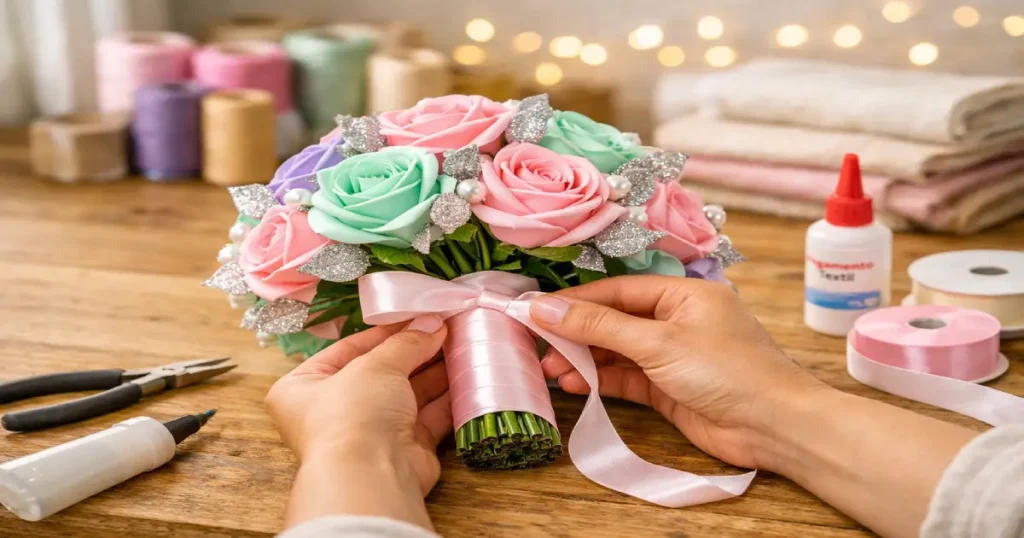 Confección de ramos artificiales para quinceañeras en Mendoza